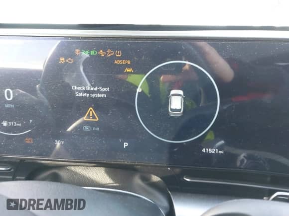 2024 Hyundai Kona Limited with VIN KM8HE3A30RU038375, listed as a IAAI auction lot 41374168 with 41,521 mi miles and . Bid and sale history available at DreamBid. Image 7.