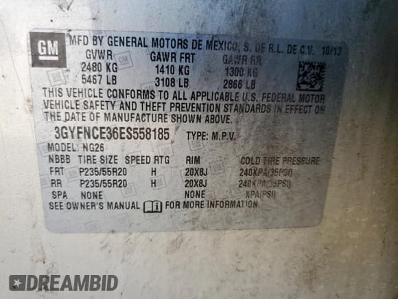 ✅ 2014 Cadillac SRX Performance Collection • VIN: 3GYFNCE36ES558185 • Лот: 69234175. Опубликован ранее на Copart с пробегом Не указан. Бесплатный доступ к архиву аукционных продаж из США и подробный отчёт об истории автомобиля на DreamBid. Изображение 13.