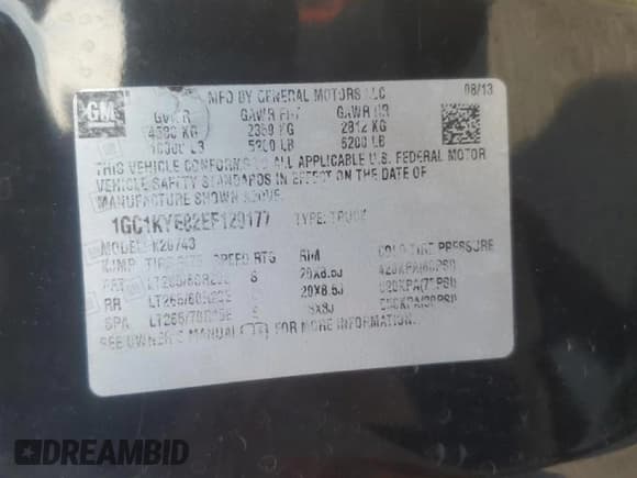 ✅ 2014 Chevrolet Silverado 2500HD LTZ • VIN: 1GC1KYE82EF129177 • Лот: 89486365. Опубликован ранее на Copart с пробегом 208 032 миль. Бесплатный доступ к архиву аукционных продаж из США и подробный отчёт об истории автомобиля на DreamBid. Изображение 12.