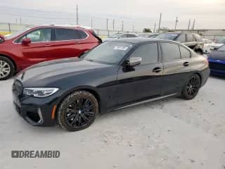 2021 BMW 3 Series M340i with VIN 3MW5U7J06M8B64654, listed as a Copart auction lot 71681705 with 37,033 mi miles and Salvage title. Bid and sale history available at DreamBid. Image 1.