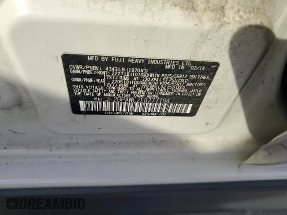 ✅ 2014 Subaru Crosstrek Premium • VIN: JF2GPAWC2E8277194 • Lot: 92475265. Listed on Copart with 118,783 mi. Free auction sales archive from the USA and detailed vehicle history report at DreamBid. Image 12.