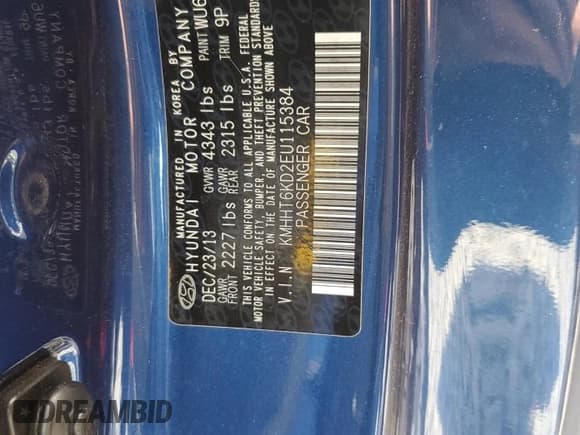 ✅ 2014 Hyundai Genesis Coupe Premium • VIN: KMHHT6KD2EU115384 • Lot: 50798185. Wystawiony na Copart z przebiegiem 121 889 mil. Bezpłatny archiwum sprzedaży aukcyjnych z USA i szczegółowy raport historii pojazdu na DreamBid. Zdjęcie 12.