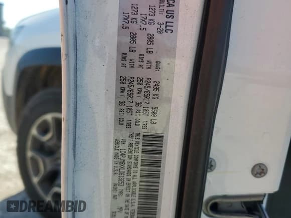 ✅ 2020 Jeep Cherokee Trailhawk • VIN: 1C4PJMBXXLD613253 • Лот: 84059255. Опубликован ранее на Copart с пробегом 65 117 миль. Бесплатный доступ к архиву аукционных продаж из США и подробный отчёт об истории автомобиля на DreamBid. Изображение 13.