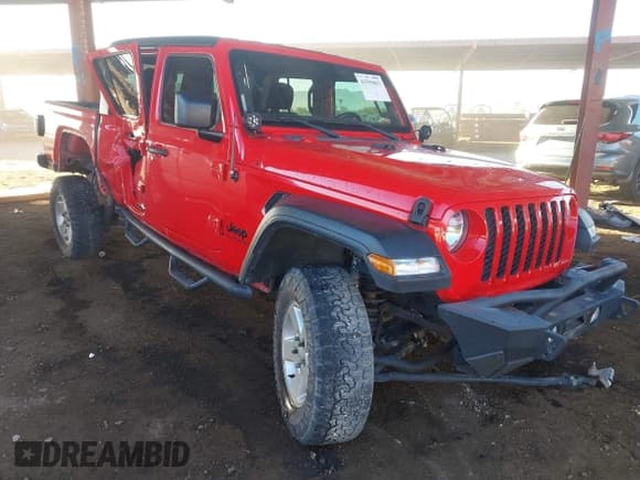 ✅ 2020 Jeep Gladiator Sport S • VIN: 1C6JJTAG4LL129075 • Lot: 43599863. Wystawiony na IAAI z przebiegiem 57 105 mil. Bezpłatny archiwum sprzedaży aukcyjnych z USA i szczegółowy raport historii pojazdu na DreamBid. Zdjęcie 1.