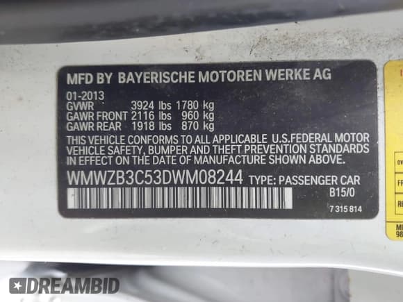 ✅ 2013 MINI Countryman • VIN: WMWZB3C53DWM08244 • Лот: 42281364. Опубликован ранее на IAAI с пробегом 139 894 миль. Бесплатный доступ к архиву аукционных продаж из США и подробный отчёт об истории автомобиля на DreamBid. Изображение 9.