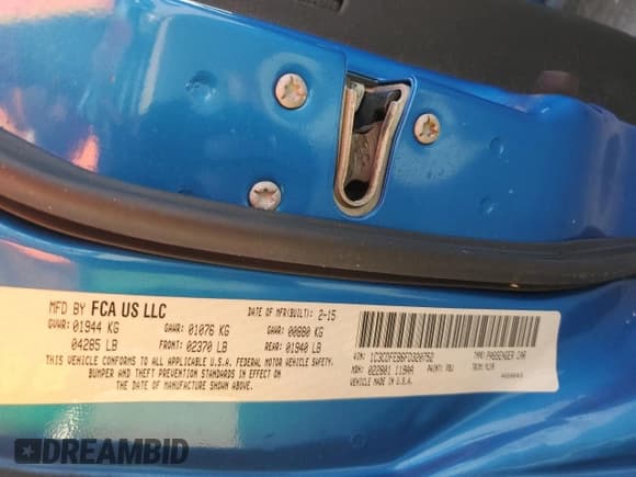 ✅ 2015 Dodge Dart GT • VIN: 1C3CDFEB6FD320752 • Лот: 81588945. Опубликован ранее на Copart с пробегом 109 561 миль. Бесплатный доступ к архиву аукционных продаж из США и подробный отчёт об истории автомобиля на DreamBid. Изображение 12.