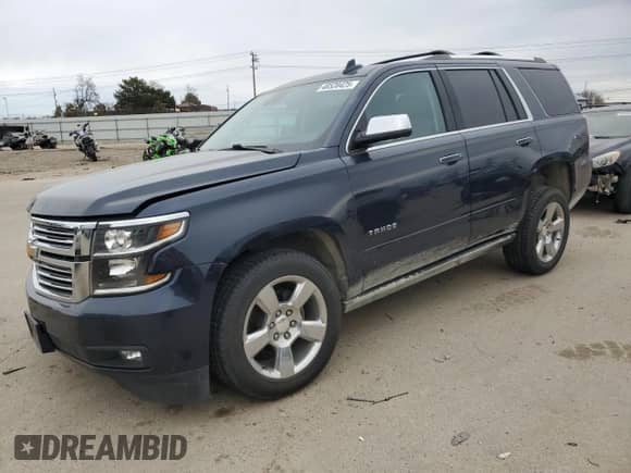 2020 Chevrolet Tahoe Premier with VIN 1GNSKCKC9LR153690, listed as a Copart auction lot 48520425 with 41,418 mi miles and Salvage title. Bid and sale history available at DreamBid. Image 1.