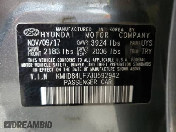 2018 Hyundai Elantra Value Edition z VIN KMHD84LF7JU592942, wystawiony jako Copart lot #82730155 z przebiegiem 85 049 mil mil oraz Czysty tytuł • Clean title. Historia ofert i sprzedaży dostępna na DreamBid. Obrazek 12.