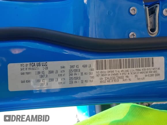 ✅ 2020 Jeep Compass Limited • VIN: 3C4NJDCB2LT200263 • Lot: 43109626. Listed on IAAI with 66,657 mi. Free auction sales archive from the USA and detailed vehicle history report at DreamBid. Image 9.