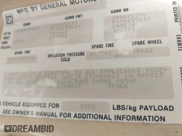 ✅ 1985 Chevrolet S-10 • VIN: 1GCCS14B6F2250039 • Лот: 41926232. Опубликован ранее на IAAI с пробегом 336 925 миль. Бесплатный доступ к архиву аукционных продаж из США и подробный отчёт об истории автомобиля на DreamBid. Изображение 9.