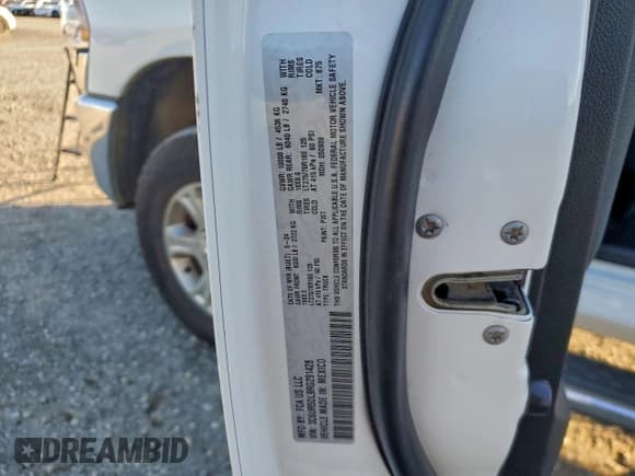 ✅ 2024 Ram 2500 Big Horn • VIN: 3C6UR5DL9RG291428 • Lot: 94391095. Listed on Copart with 35,320 mi. Free auction sales archive from the USA and detailed vehicle history report at DreamBid. Image 12.