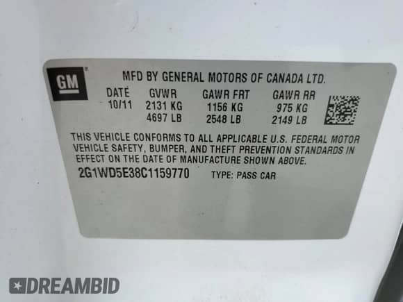 2012 Chevrolet Impala Police Police с VIN 2G1WD5E38C1159770, выставлен на аукционе Copart как лот 55754865 с пробегом 182 397 миль миль и Списание • Salvage title. История ставок и продаж доступна на DreamBid. Изображение 12.