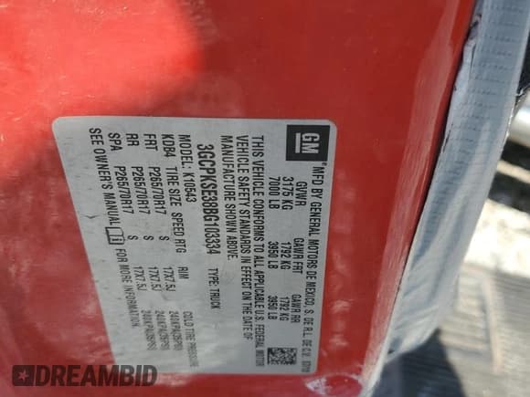 ✅ 2011 Chevrolet Silverado 1500 LT • VIN: 3GCPKSE38BG103334 • Lot: 67146554. Listed on Copart with 205,447 mi. Free auction sales archive from the USA and detailed vehicle history report at DreamBid. Image 14.