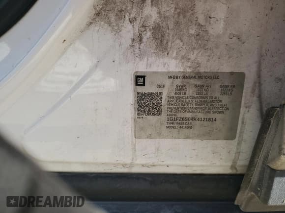 ✅ 2019 Chevrolet Bolt EV Premier • VIN: 1G1FZ6S04K4121814 • Lot: 83625894. Wystawiony na Copart z przebiegiem Nie podano. Bezpłatny archiwum sprzedaży aukcyjnych z USA i szczegółowy raport historii pojazdu na DreamBid. Zdjęcie 14.