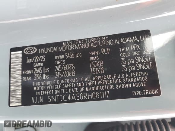 ✅ 2024 Hyundai Santa Cruz SEL • VIN: 5NTJC4AE8RH081117 • Лот: 90260675. Опубликован ранее на Copart с пробегом 13 072 миль. Бесплатный доступ к архиву аукционных продаж из США и подробный отчёт об истории автомобиля на DreamBid. Изображение 13.