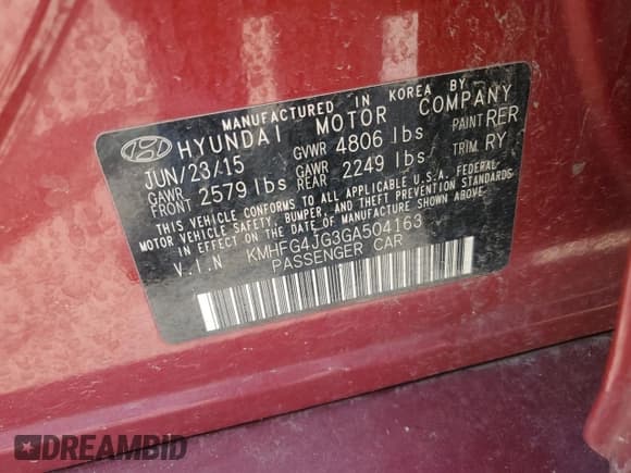 ✅ 2016 Hyundai Azera • VIN: KMHFG4JG3GA504163 • Лот: 55767965. Опубликован ранее на Copart с пробегом 101 328 миль. Бесплатный доступ к архиву аукционных продаж из США и подробный отчёт об истории автомобиля на DreamBid. Изображение 12.