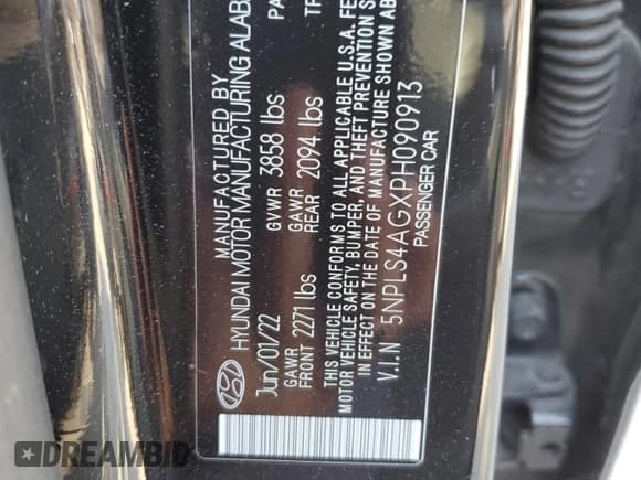 ✅ 2023 Hyundai Elantra SEL • VIN: 5NPLS4AGXPH090913 • Лот: 58457424. Опубликован ранее на Copart с пробегом 61 251 миль. Бесплатный доступ к архиву аукционных продаж из США и подробный отчёт об истории автомобиля на DreamBid. Изображение 13.