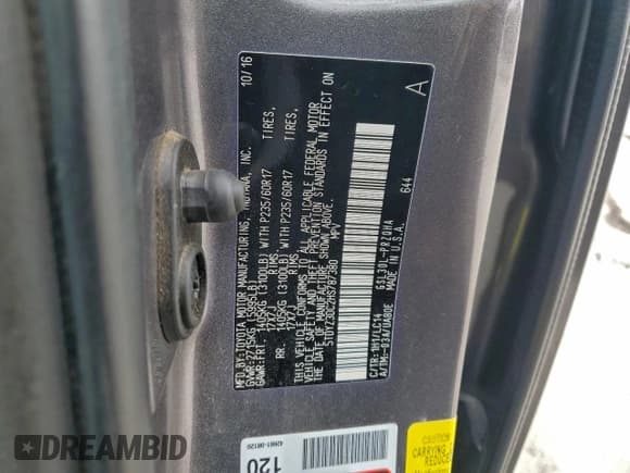 ✅ 2017 Toyota Sienna XLE Premium • VIN: 5TDYZ3DC2HS787380 • Lot: 95208605. Listed on Copart with 80,036 mi. Free auction sales archive from the USA and detailed vehicle history report at DreamBid. Image 14.