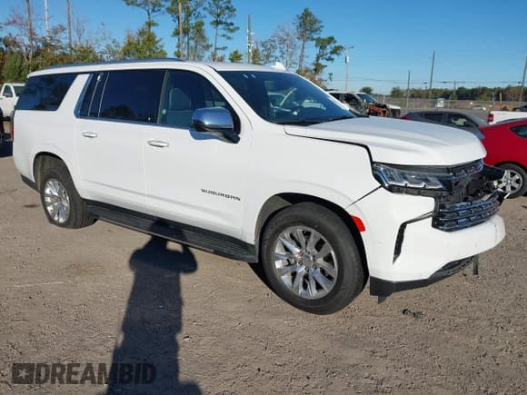 ✅ 2023 Chevrolet Suburban Premier • VIN: 1GNSCFKD8PR545380 • Lot: 43809120. Listed on IAAI with 54,109 mi. Free auction sales archive from the USA and detailed vehicle history report at DreamBid. Image 1.