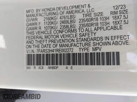 ✅ 2024 Honda CR-V EX • VIN: 7FARS3H41RE002272 • Lot: 42108364. Listed on IAAI with 11,436 mi. Free auction sales archive from the USA and detailed vehicle history report at DreamBid. Image 9.