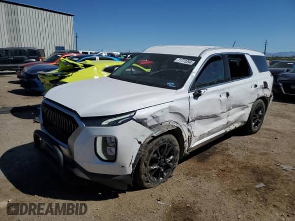 2020 Hyundai Palisade SE z VIN KM8R14HE1LU052385, wystawiony jako Copart lot #71773294 z przebiegiem 55 794 mil mil oraz Szkoda całkowita • Salvage title. Historia ofert i sprzedaży dostępna na DreamBid. Obrazek 1.