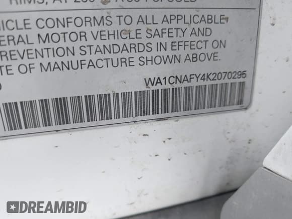 ✅ 2019 Audi Q5 Prestige • VIN: WA1CNAFY4K2070295 • Лот: 42369665. Опубликован ранее на IAAI с пробегом 55 098 миль. Бесплатный доступ к архиву аукционных продаж из США и подробный отчёт об истории автомобиля на DreamBid. Изображение 9.