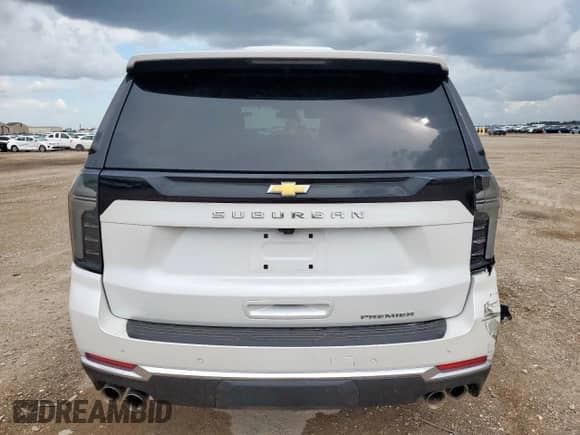 2025 Chevrolet Suburban Premier with VIN 1GNS6FRD7SR181541, listed as a Copart auction lot 64447805 with 2,843 mi miles and Salvage title. Bid and sale history available at DreamBid. Image 6.