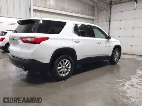2018 Chevrolet Traverse LS with VIN 1GNEVFKW7JJ232142, listed as a IAAI auction lot 43253627 with 166,362 mi miles and . Bid and sale history available at DreamBid. Image 4.