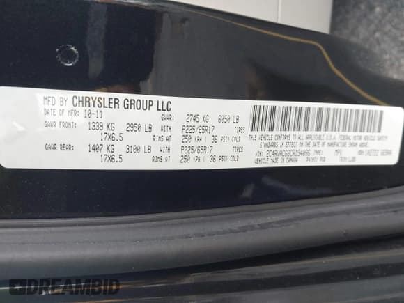 ✅ 2012 Volkswagen Routan SEL • VIN: 2C4RVACG3CR194086 • Lot: 43823780. Listed on IAAI with 113,643 mi. Free auction sales archive from the USA and detailed vehicle history report at DreamBid. Image 9.