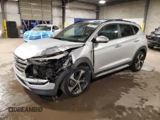 ✅ 2017 Hyundai Tucson Sport • VIN: KM8J3CA25HU506890 • Лот: 84954155. Опубликован ранее на Copart с пробегом 76 074 миль. Бесплатный доступ к архиву аукционных продаж из США и подробный отчёт об истории автомобиля на DreamBid. Изображение 1.