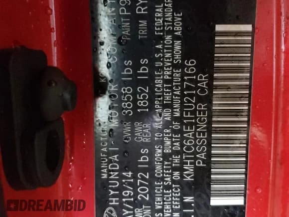 ✅ 2015 Hyundai Veloster Turbo • VIN: KMHTC6AE1FU217166 • Lot: 84652834. Wystawiony na Copart z przebiegiem 85 700 mil. Bezpłatny archiwum sprzedaży aukcyjnych z USA i szczegółowy raport historii pojazdu na DreamBid. Zdjęcie 12.