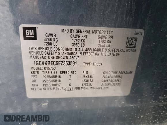 2014 Chevrolet Silverado 1500 LT с VIN 1GCVKREC6EZ363591, выставлен на аукционе Copart как лот 86992965 с пробегом 176 793 миль миль и Списание • Salvage title. История ставок и продаж доступна на DreamBid. Изображение 13.