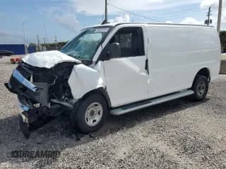 ✅ 2024 Chevrolet Express Cargo • VIN: 1GCWGAFP5R1176615 • Lot: 63656685. Wystawiony na Copart z przebiegiem 9 027 mil. Bezpłatny archiwum sprzedaży aukcyjnych z USA i szczegółowy raport historii pojazdu na DreamBid. Zdjęcie 1.