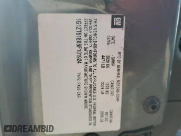 2006 Chevrolet Malibu Maxx LT с VIN 1G1ZT618X6F101924, выставлен на аукционе Copart как лот 87322234 с пробегом 257 047 миль миль и Списание • Salvage title. История ставок и продаж доступна на DreamBid. Изображение 13.