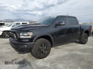 2022 Ram 1500 Rebel with VIN 1C6SRFLT0NN118493, listed as a Copart auction lot 81467265 with 93,451 mi miles and Salvage title. Bid and sale history available at DreamBid. Image 1.