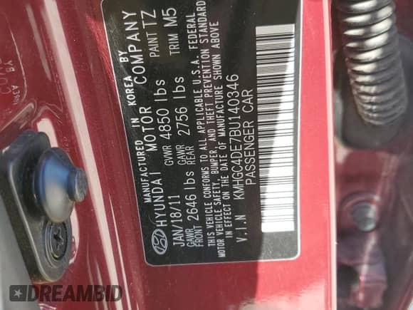 2011 Hyundai Genesis z VIN KMHGC4DE7BU140346, wystawiony jako Copart lot #73292964 z przebiegiem 205 763 mil mil oraz Czysty tytuł • Clean title. Historia ofert i sprzedaży dostępna na DreamBid. Obrazek 12.