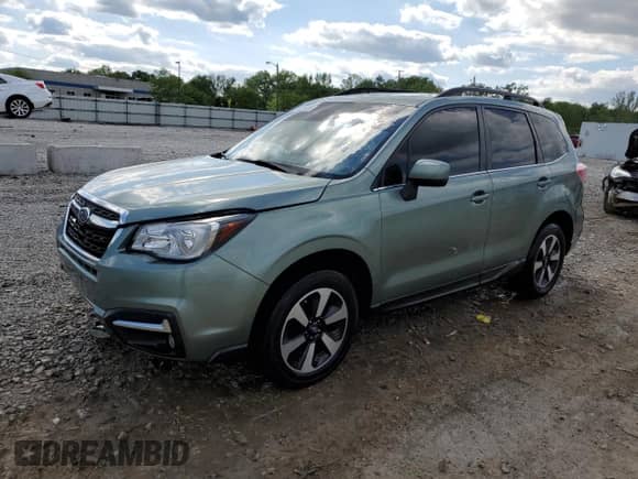 2018 Subaru Forester Limited with VIN JF2SJAJC6JH501712, listed as a Copart auction lot 55933025 with 72,968 mi miles and Salvage title. Bid and sale history available at DreamBid. Image 1.