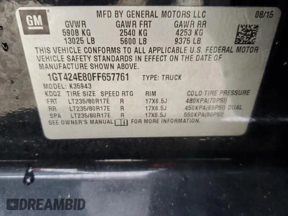 ✅ 2015 GMC Sierra 3500HD Denali • VIN: 1GT424E80FF657761 • Lot: 75131604. Wystawiony na Copart z przebiegiem 78 011 mil. Bezpłatny archiwum sprzedaży aukcyjnych z USA i szczegółowy raport historii pojazdu na DreamBid. Zdjęcie 13.