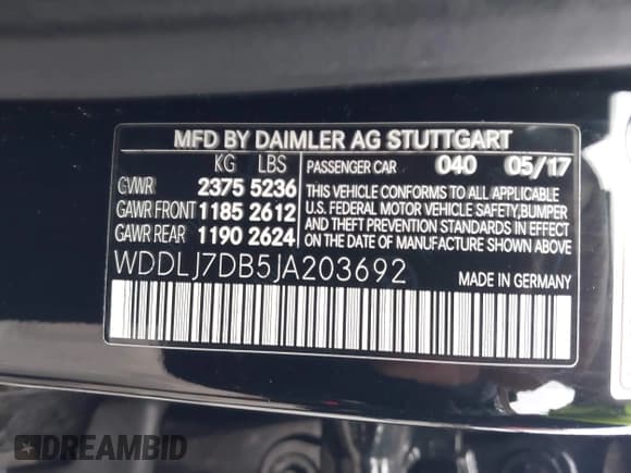 ✅ 2018 Mercedes-Benz CLS 550 • VIN: WDDLJ7DB5JA203692 • Lot: 39840561. Listed on IAAI with 115,265 mi. Free auction sales archive from the USA and detailed vehicle history report at DreamBid. Image 9.