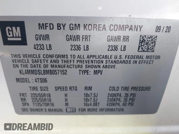 ✅ 2021 Buick Encore GX Select • VIN: KL4MMDSL8MB057152 • Lot: 43072290. Wystawiony na IAAI z przebiegiem 40 231 mil. Bezpłatny archiwum sprzedaży aukcyjnych z USA i szczegółowy raport historii pojazdu na DreamBid. Zdjęcie 9.