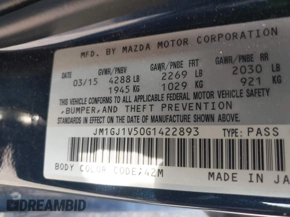 ✅ 2016 Mazda 6 i Touring • VIN: JM1GJ1V50G1422893 • Lot: 43262627. Wystawiony na IAAI z przebiegiem 206 368 mil. Bezpłatny archiwum sprzedaży aukcyjnych z USA i szczegółowy raport historii pojazdu na DreamBid. Zdjęcie 9.