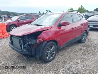 2015 Hyundai Tucson SE with VIN KM8JU3AG9FU115473, listed as a IAAI auction lot 43252750 with 56,571 mi miles and . Bid and sale history available at DreamBid. Image 2.