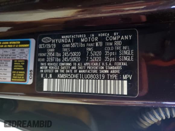 ✅ 2020 Hyundai Palisade Limited • VIN: KM8R5DHE1LU080319 • Лот: 88137825. Опубликован ранее на Copart с пробегом 141 383 миль. Бесплатный доступ к архиву аукционных продаж из США и подробный отчёт об истории автомобиля на DreamBid. Изображение 13.