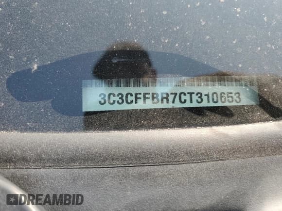 ✅ 2012 FIAT 500 Sport • VIN: 3C3CFFBR7CT310653 • Lot: 67433975. Listed on Copart with 149,096 mi. Free auction sales archive from the USA and detailed vehicle history report at DreamBid. Image 13.