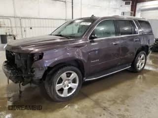 2016 Chevrolet Tahoe LTZ with VIN 1GNSKCKC5GR107425, listed as a Copart auction lot 81219225 with 130,322 mi miles and Salvage title. Bid and sale history available at DreamBid. Image 1.