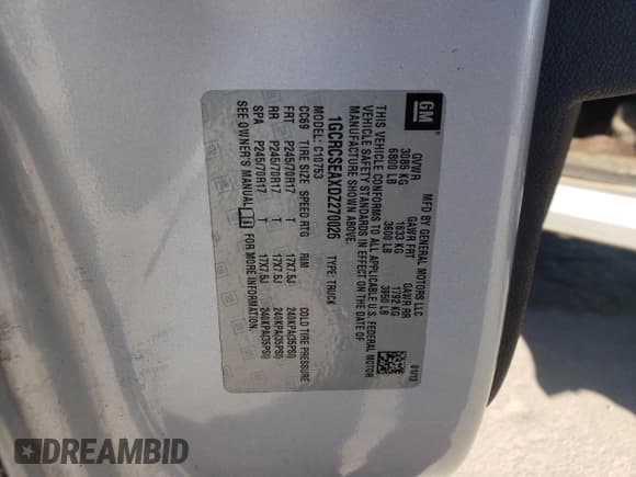 ✅ 2013 Chevrolet Silverado 1500 LT • VIN: 1GCRCSEAXDZ270026 • Lot: 86426015. Listed on Copart with 155,789 mi. Free auction sales archive from the USA and detailed vehicle history report at DreamBid. Image 12.