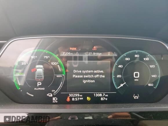 ✅ 2024 Audi Q8 e-tron • VIN: WA1BAAGE5RB016851 • Lot: 65275485. Listed on Copart with 30,299 mi. Free auction sales archive from the USA and detailed vehicle history report at DreamBid. Image 9.