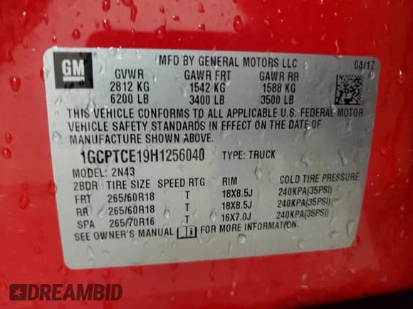 ✅ 2017 Chevrolet Colorado 4WD LT • VIN: 1GCPTCE19H1256040 • Lot: 84889885. Listed on Copart with 203,614 mi. Free auction sales archive from the USA and detailed vehicle history report at DreamBid. Image 12.