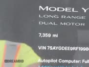 ✅ 2024 Tesla Model Y Long Range • VIN: 7SAYGDEE9RF199805 • Lot: 42018221. Wystawiony na IAAI z przebiegiem 7 359 mil. Bezpłatny archiwum sprzedaży aukcyjnych z USA i szczegółowy raport historii pojazdu na DreamBid. Zdjęcie 16.