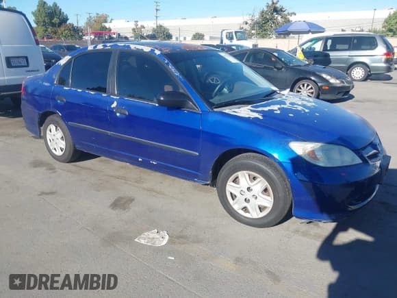 ✅ 2005 Honda Civic VP • VIN: 2HGES16345H597536 • Lot: 43572919. Listed on IAAI with 278,701 mi. Free auction sales archive from the USA and detailed vehicle history report at DreamBid. Image 1.
